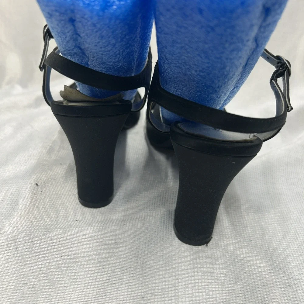 Elegant Black Strappy High Heels Sandals Ballroom Dance American Eagle Size 11